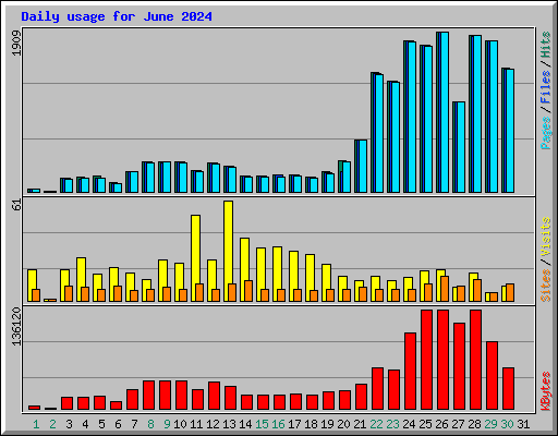 Daily usage for June 2024