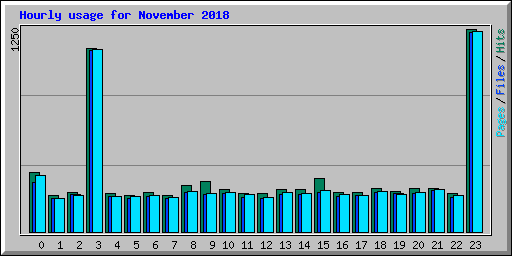 Hourly usage for November 2018