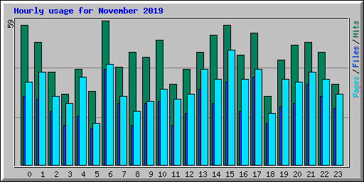 Hourly usage for November 2019