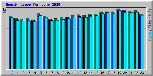 Hourly usage for June 2020