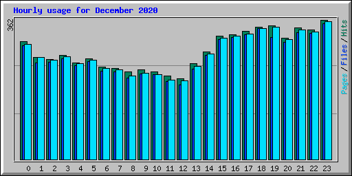 Hourly usage for December 2020