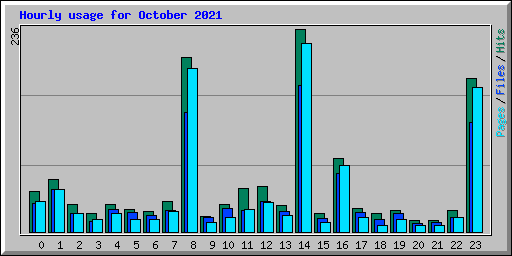 Hourly usage for October 2021