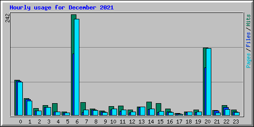 Hourly usage for December 2021