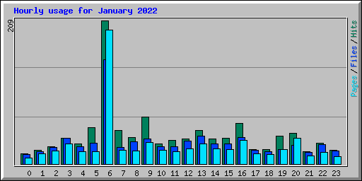Hourly usage for January 2022