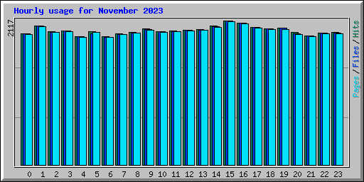 Hourly usage for November 2023